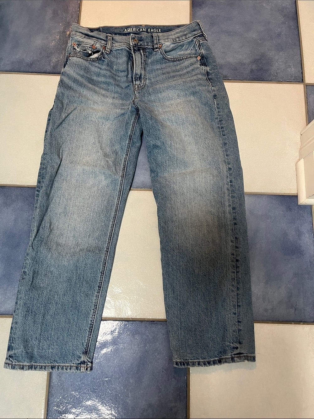 American Eagle Outfitters Light Blue Straight Jeans